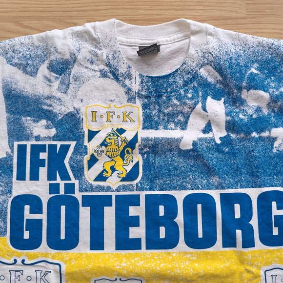 Vintage Deadstock IFK Goteborg Team T-shirt , Size XXL, Single stitch - Picture 2 of 8